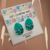 NEW Cracked Easter Egg Dangles - Pick Colour