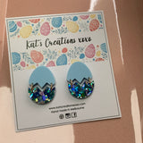 NEW Cracked Easter Egg Dangles - Pick Colour