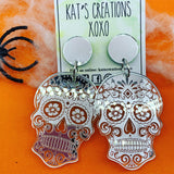 Acrylic Sugar Skull Dangles