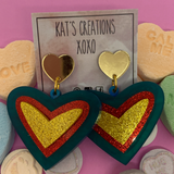 'Triple the Love' heart dangles