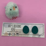 SALE Easter Egg studs- HEARTs