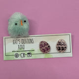 SALE Easter Egg studs- HEARTs