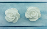 Resin Rose Studs- pick you colour