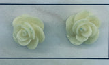 Resin Rose Studs- pick you colour