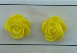 Resin Rose Studs- pick you colour