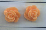 Resin Rose Studs- pick you colour