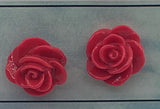 Resin Rose Studs- pick you colour