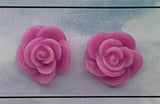 Resin Rose Studs- pick you colour