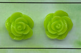 Resin Rose Studs- pick you colour