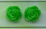 Resin Rose Studs- pick you colour