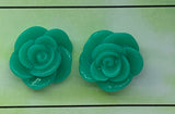 Resin Rose Studs- pick you colour
