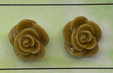 Resin Rose Studs- pick you colour