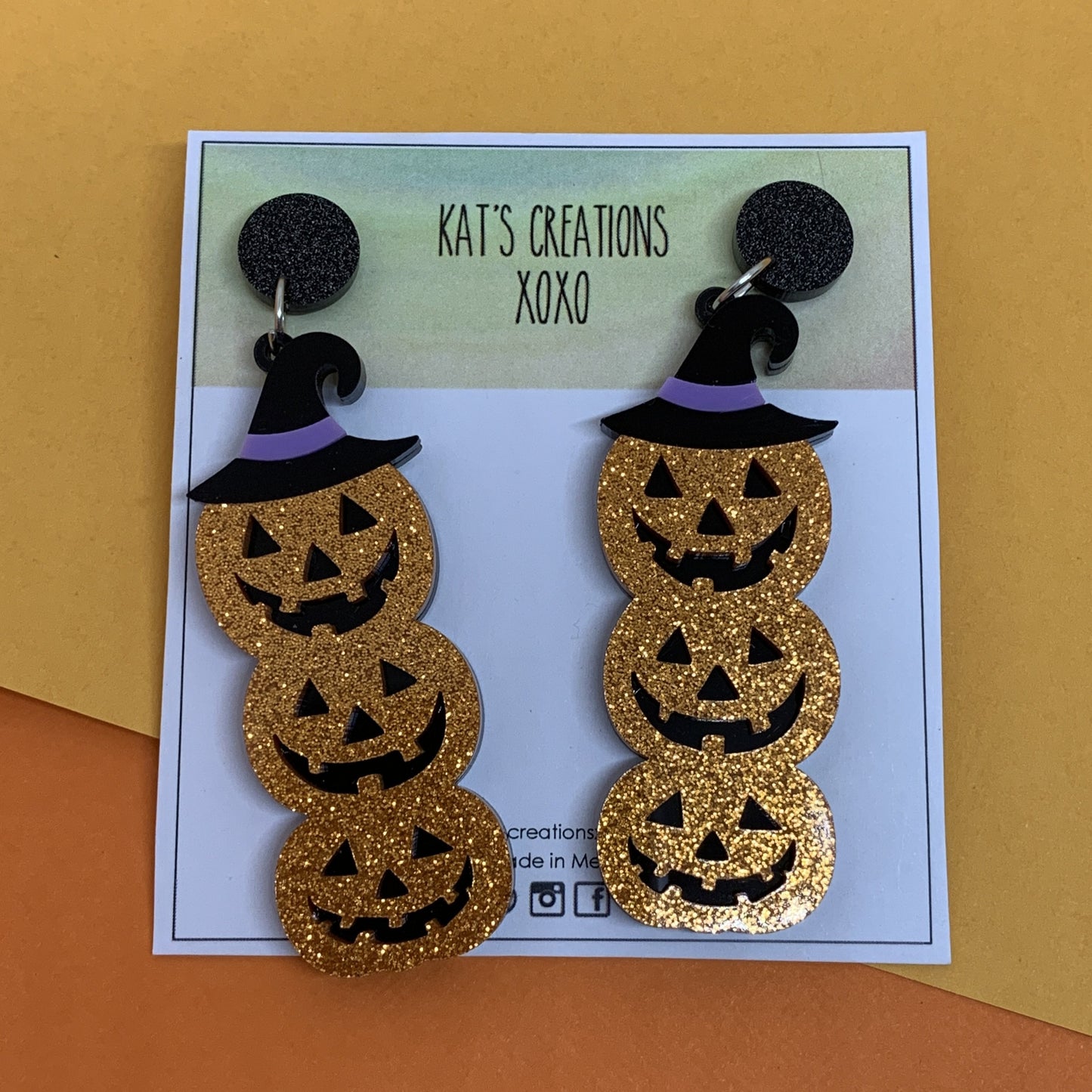 Pumpkin Jack-o-Lanterns Dangles