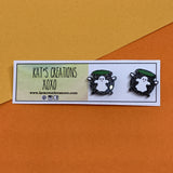 Halloween Studs, Witch, Frankenstein, Ghost