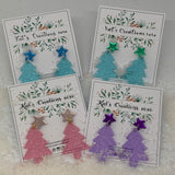 Glitter Christmas Tree Dangles