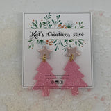Glitter Christmas Tree Dangles