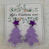 Glitter Christmas Tree Dangles