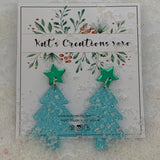 Glitter Christmas Tree Dangles