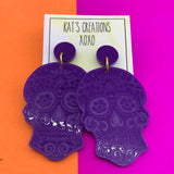 Acrylic Sugar Skull Dangles