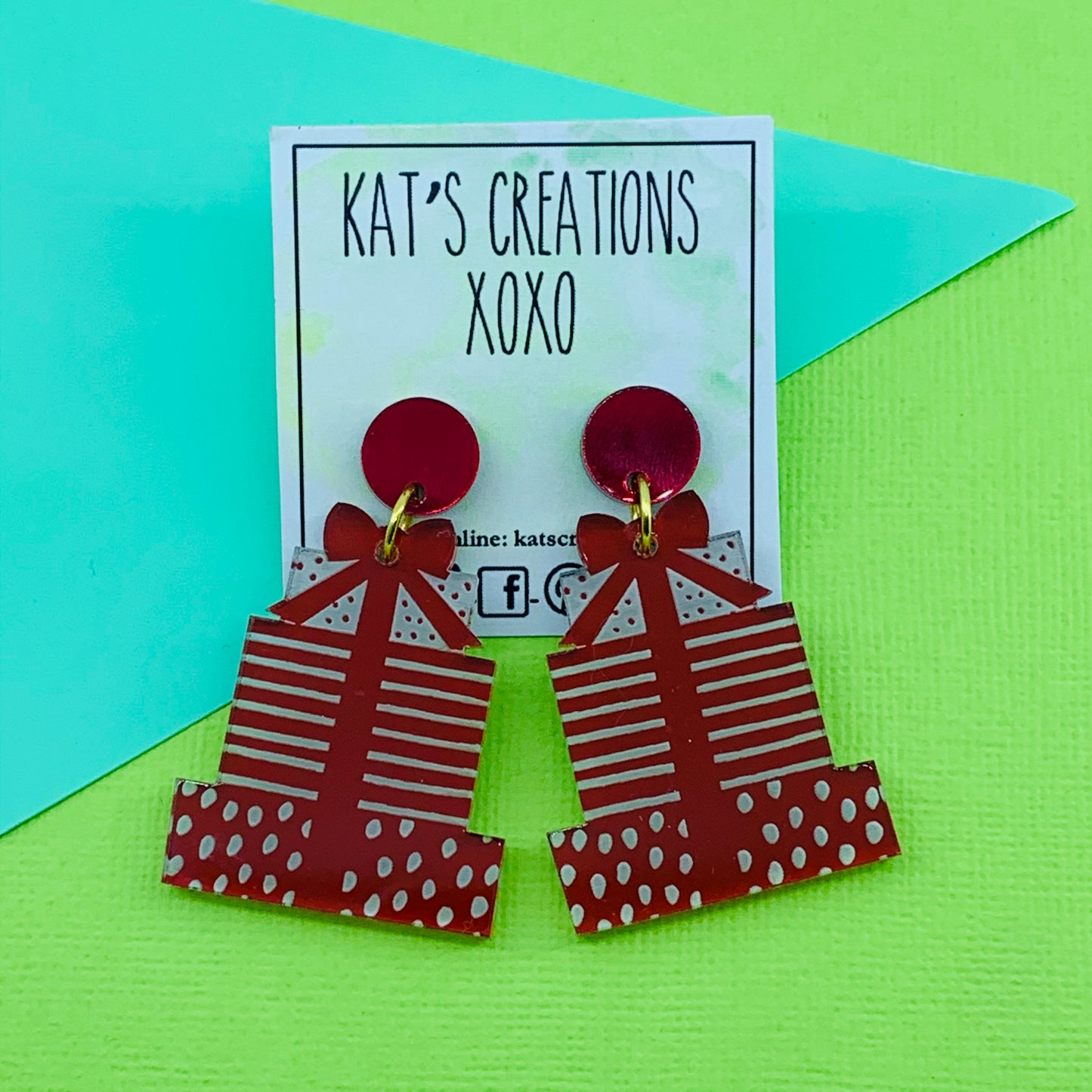 SALE Christmas Presents Wrapped Dangles