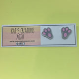 Easter bunny footprint studs