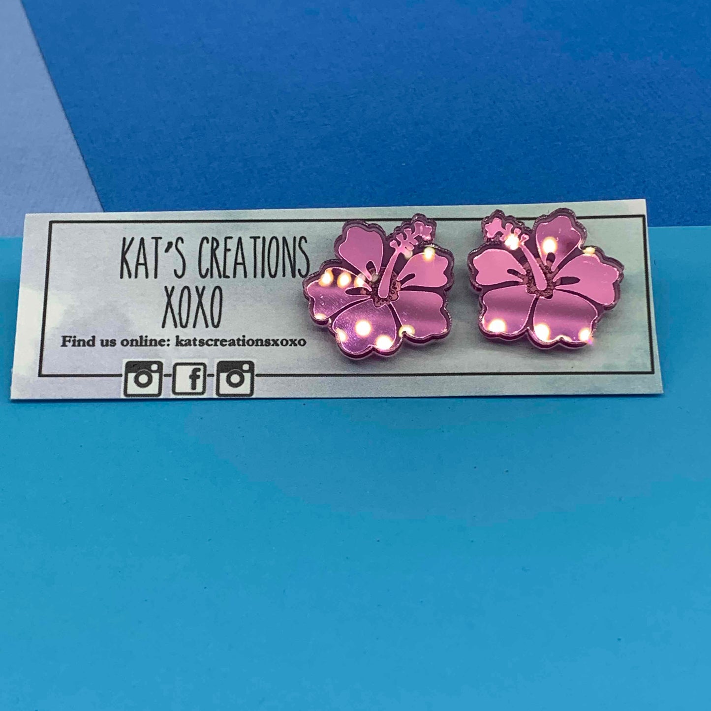 Frangipani Acrylic Statement Studs Beach Collection