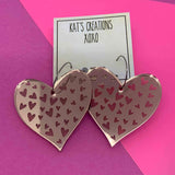 BE Mine Acrylic Hoop Heart Dangles