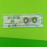Easter bunny footprint studs