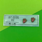 Easter bunny footprint studs