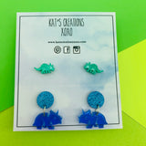 Dino Duo- Stud and dangle set