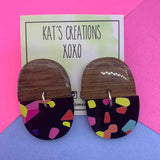 SALE Encapsulating Bamboo & Acrylic Dangle