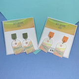 Abstract Sunrise & Sunset Dangles