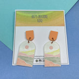 Abstract Sunrise & Sunset Dangles