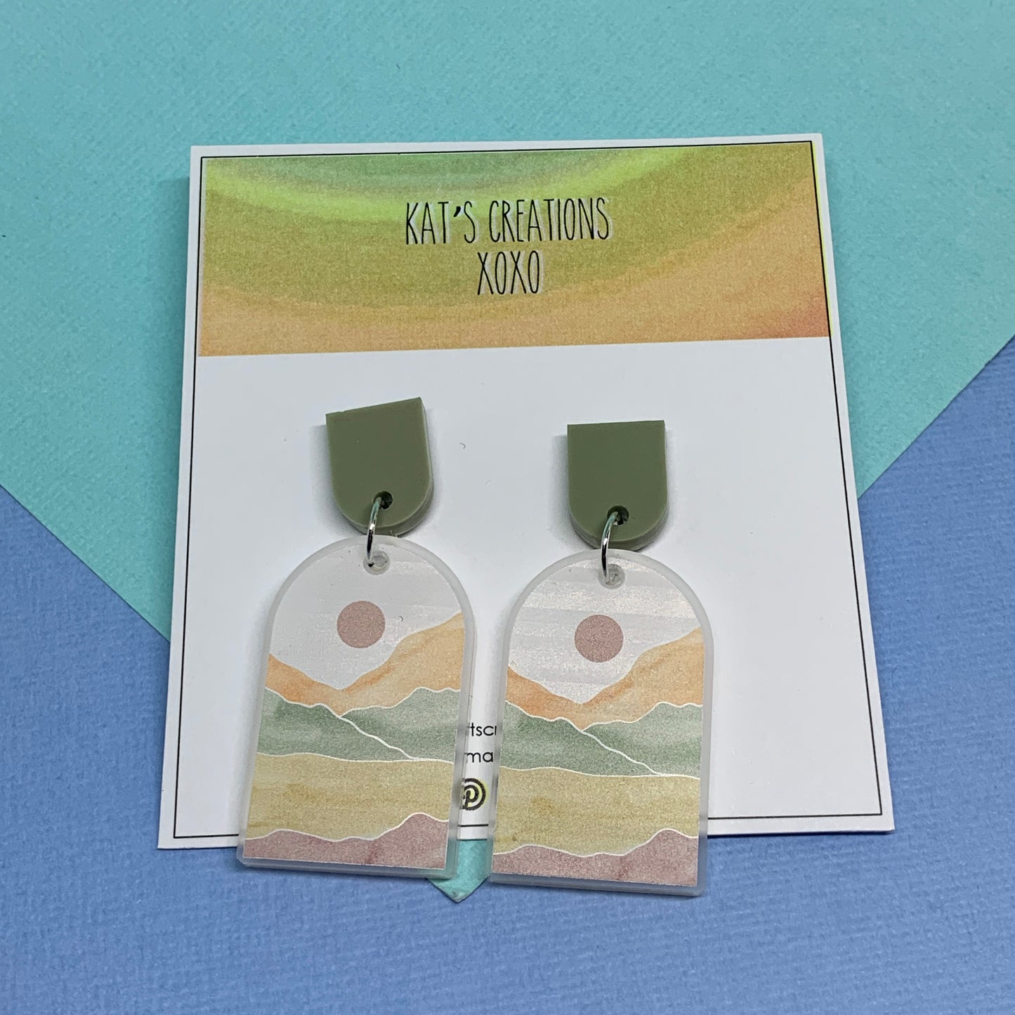 Abstract Sunrise & Sunset Dangles