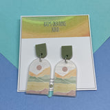 Abstract Sunrise & Sunset Dangles