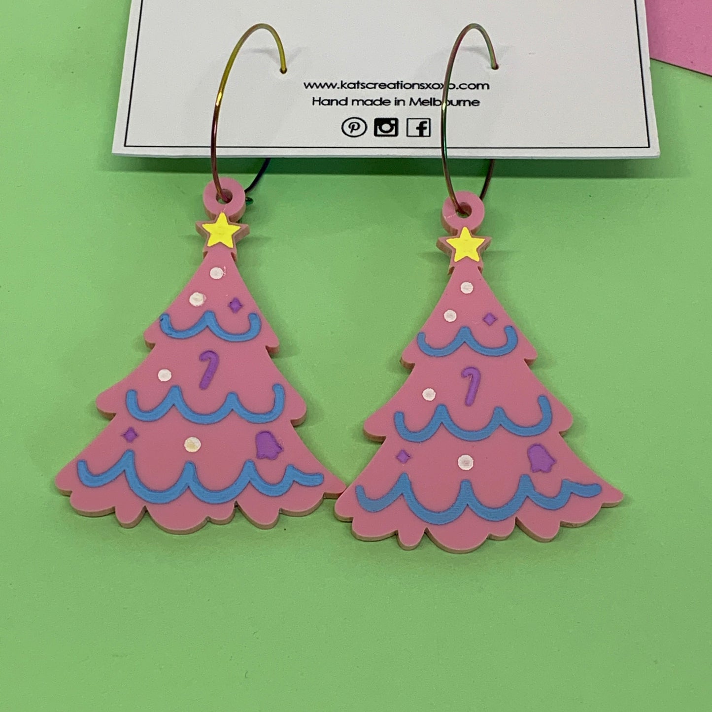 Christmas Tree Hoops