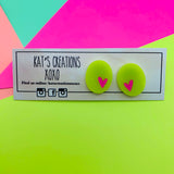 Olivia heart studs