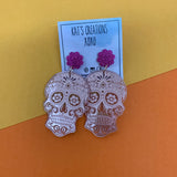 Acrylic Sugar Skull Dangles