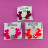 Valentines collection trio of hearts studs