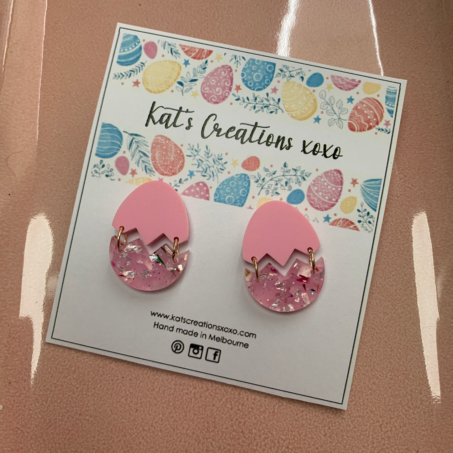 Cracked Easter Egg Dangles - Pick Your Colour