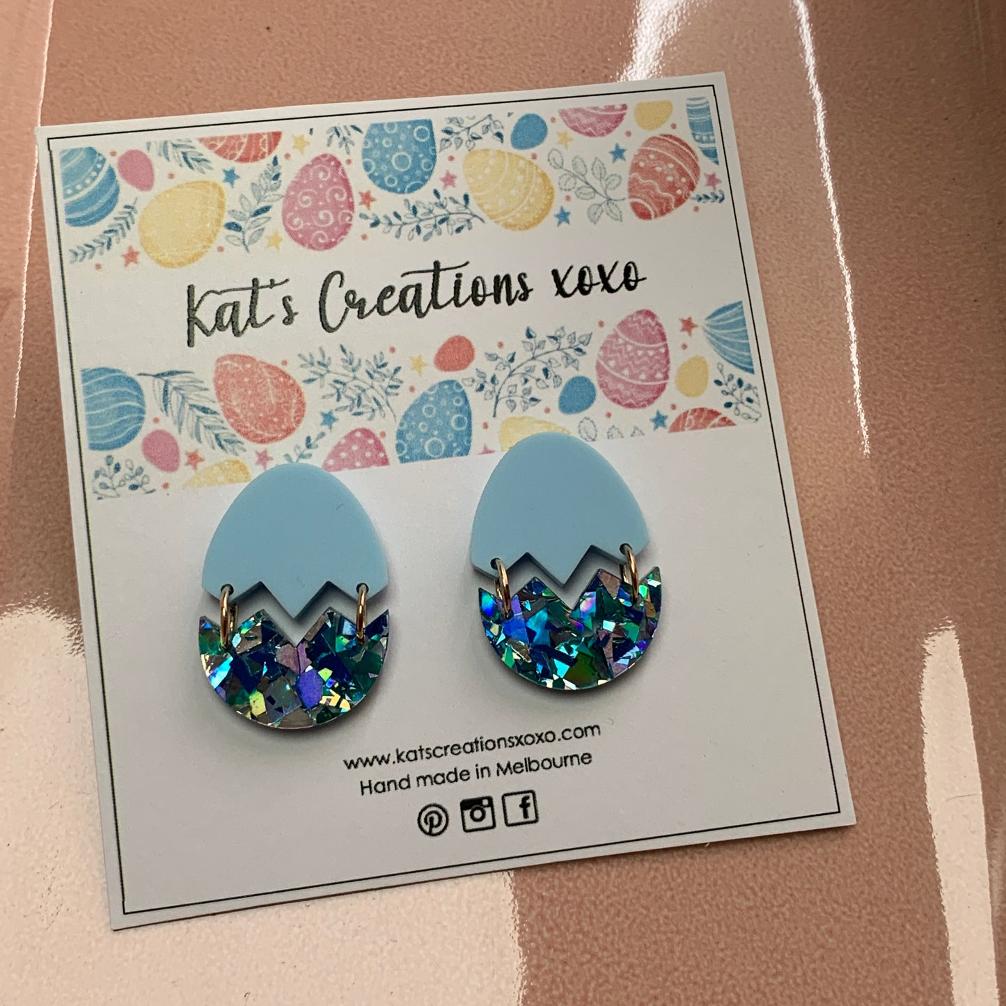 Cracked Easter Egg Dangles - Pick Your Colour