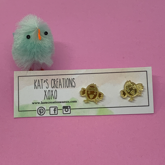 Easter baby chick studs