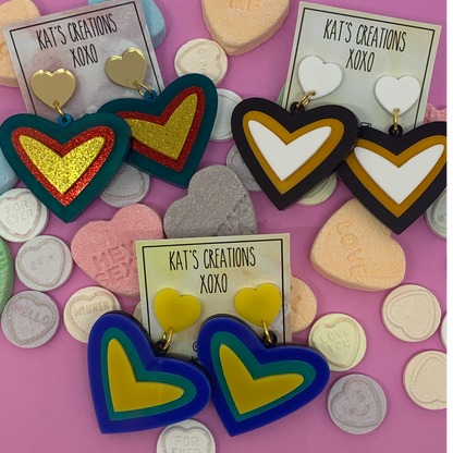 'Triple the Love' heart dangles