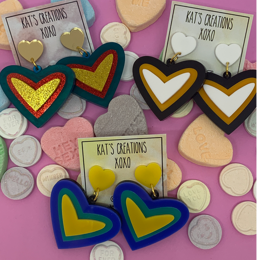 'Triple the Love' heart dangles