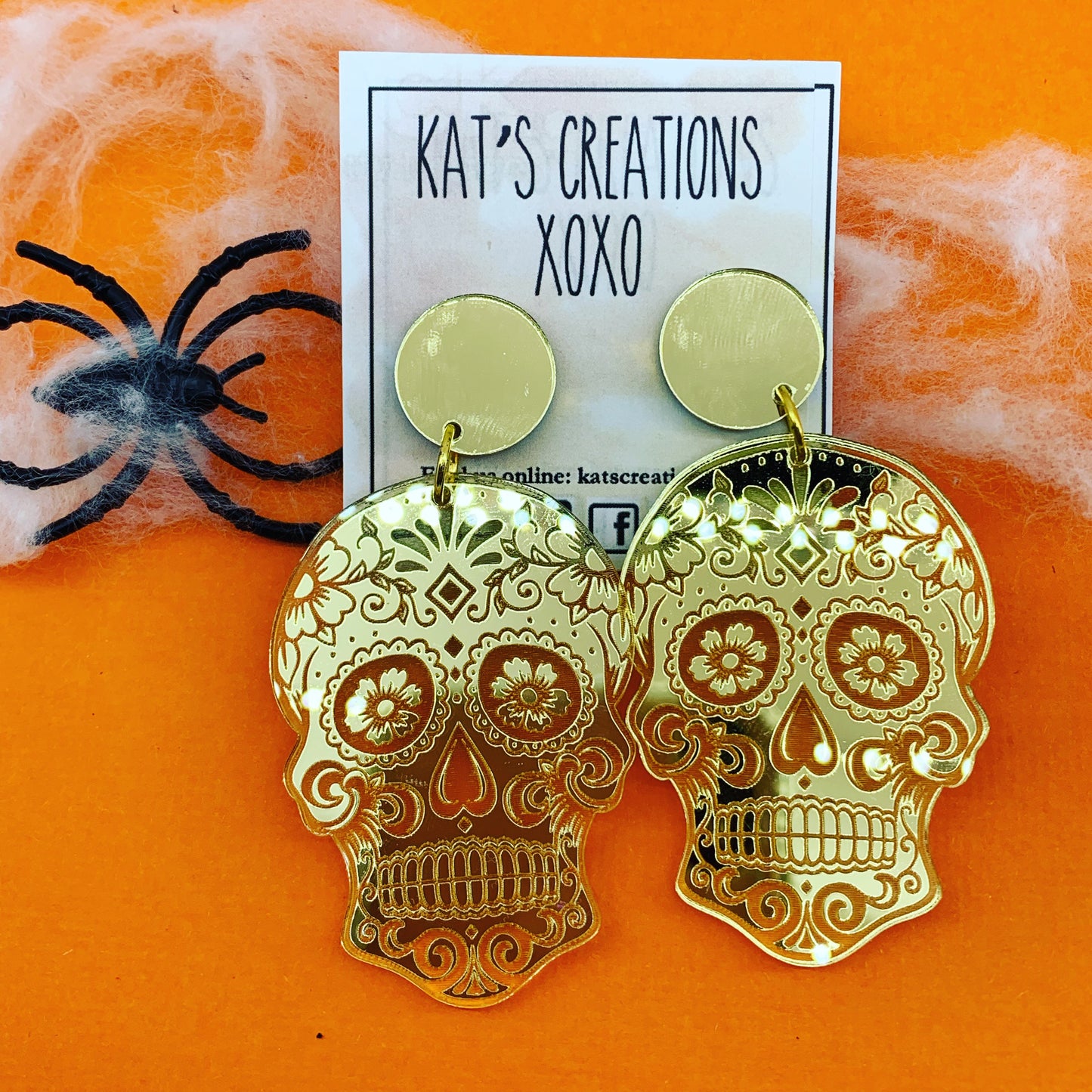 Acrylic Sugar Skull Dangles