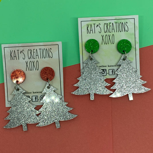 SALE Glitter Christmas Trees
