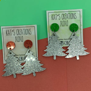 SALE Glitter Christmas Trees