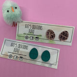 Easter Egg studs- HEARTs