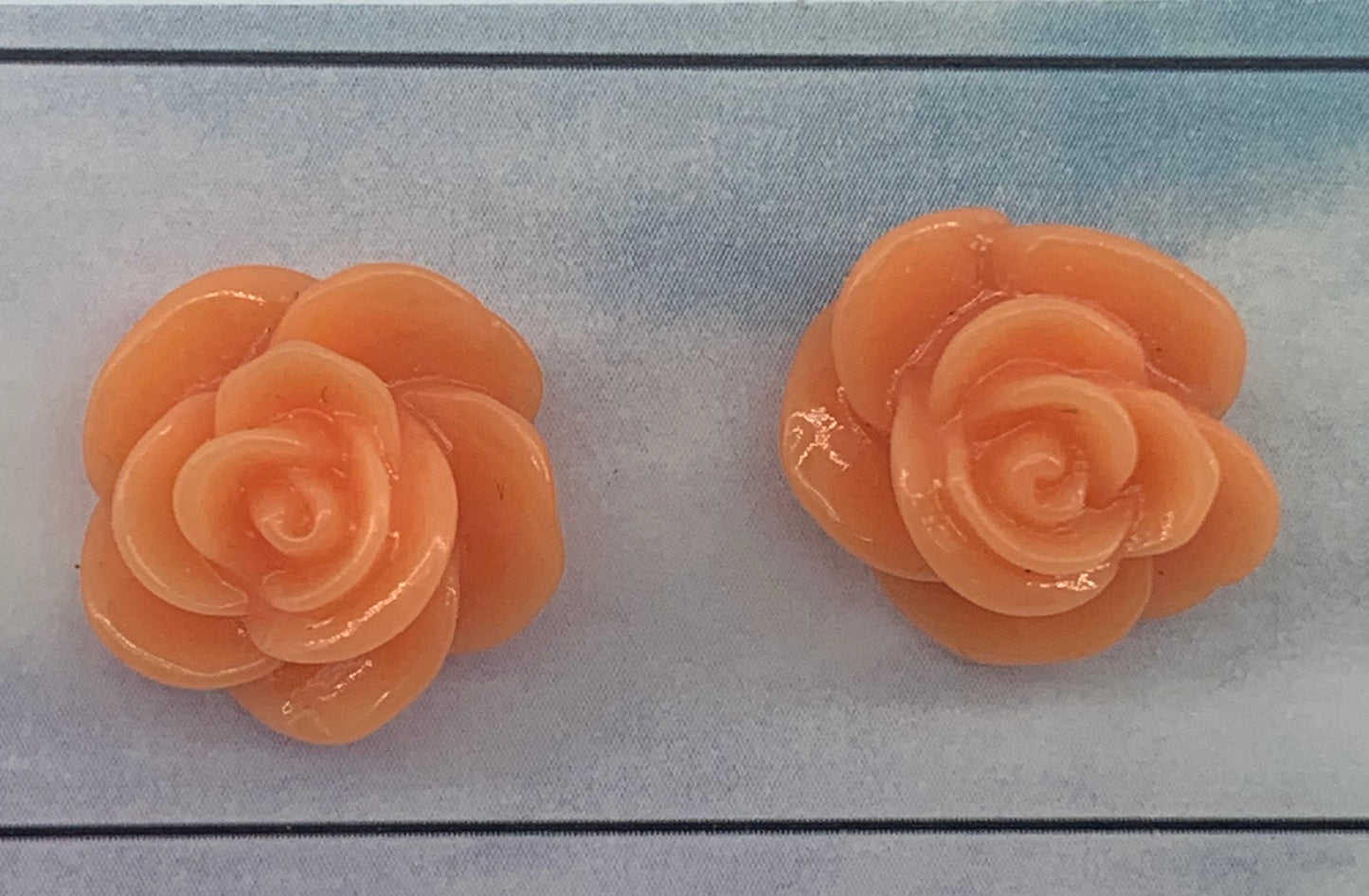 Resin Rose Studs- pick you colour