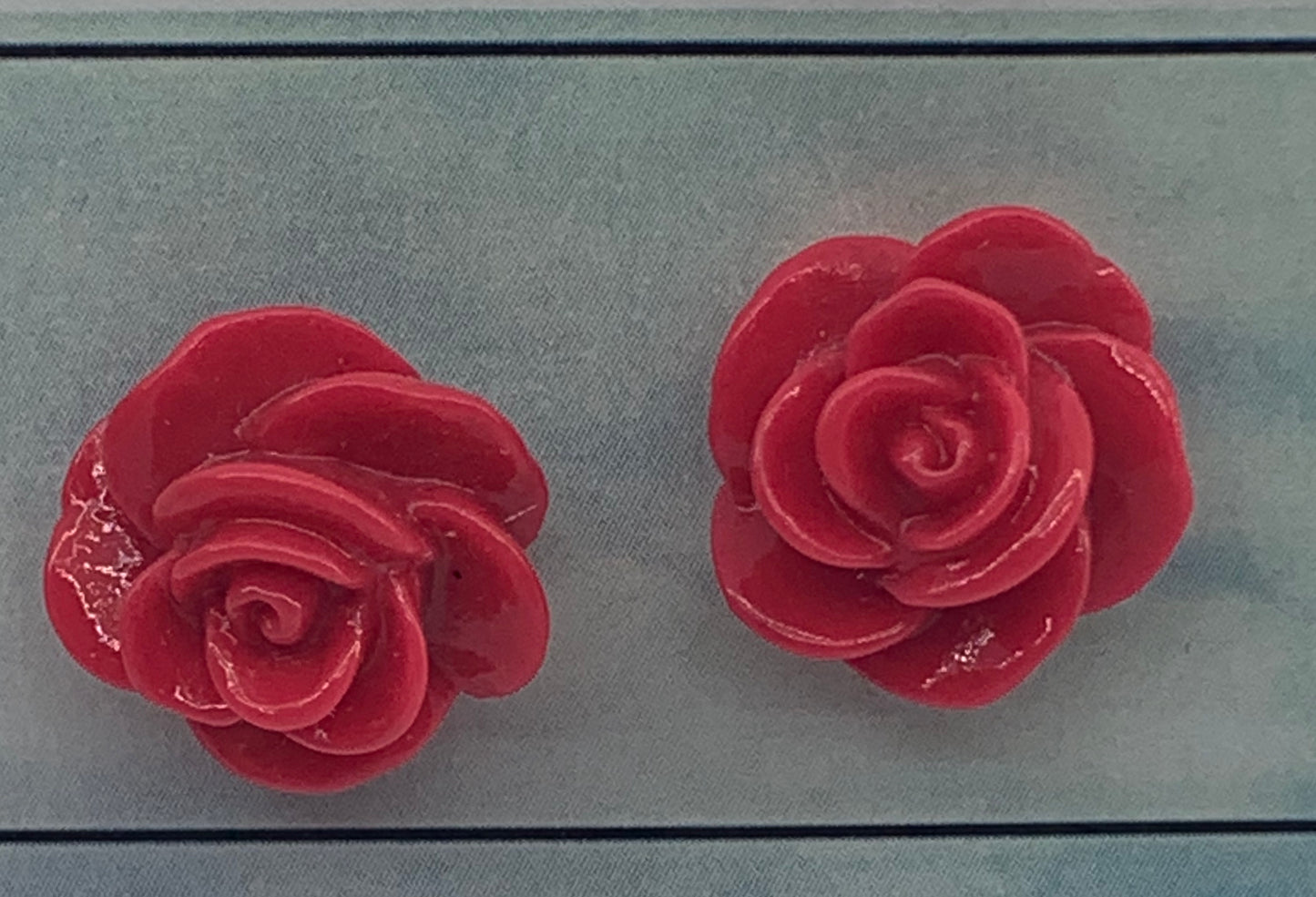 Resin Rose Studs- pick you colour